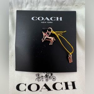Coach Rainbow Gold Mini Unicorn Pave Uni Charm